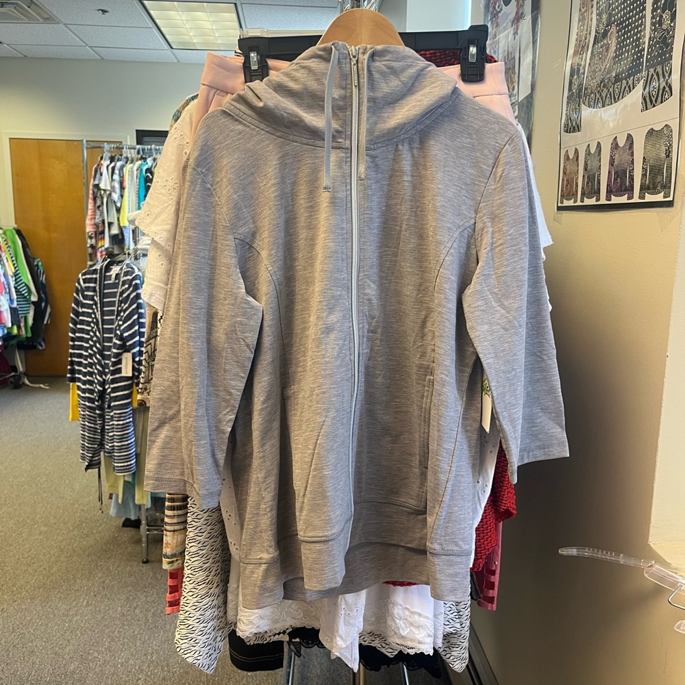Onque Casuals Gray Zip Up Jacket